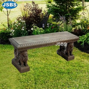 Lion Carved Marble Bench, JS-T099